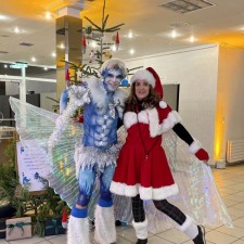 Jack Frost - Bodypaint-Walkact zur Weihnachtsfeier