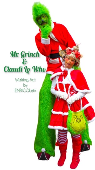 Mr. Grinch die Who's -Walkacts auch auf Stelzen